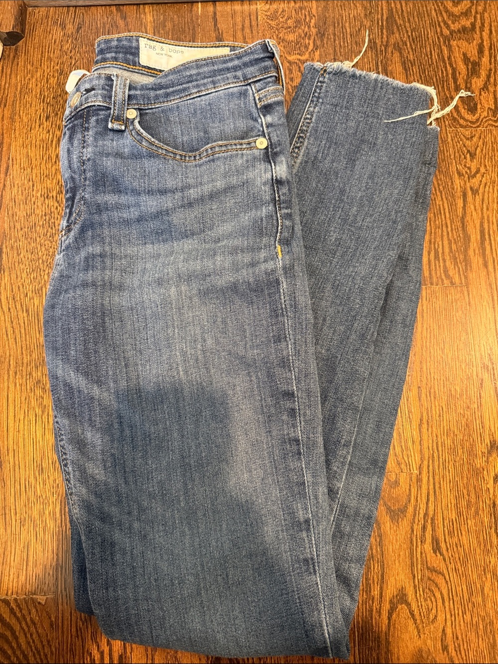 rag & bone Cate Mid-Rise Skinny Denim Dark Wash - Picture 3 of 3